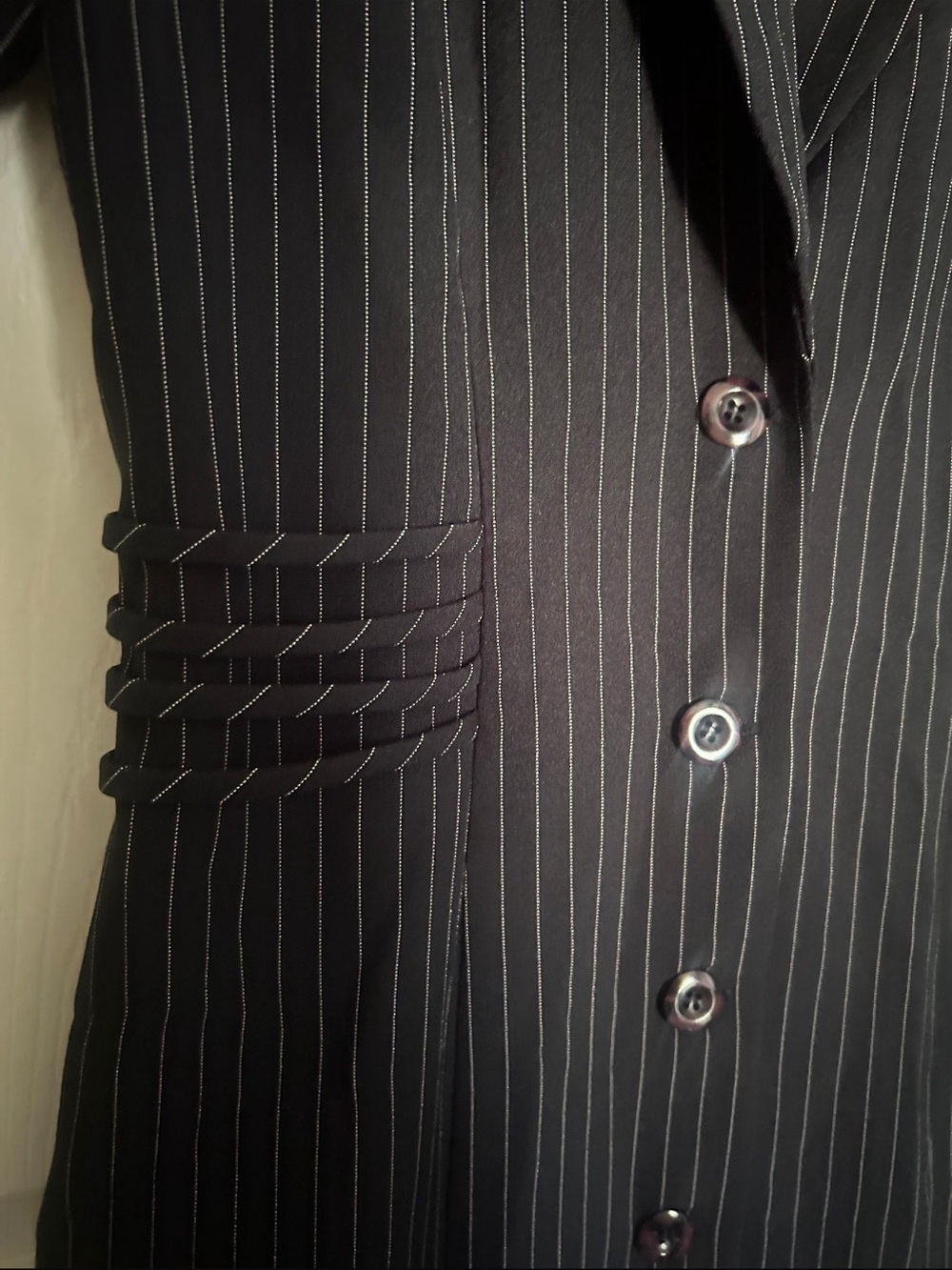 Black Pinstripe Men's Blazer - Classic Tailored Jacket